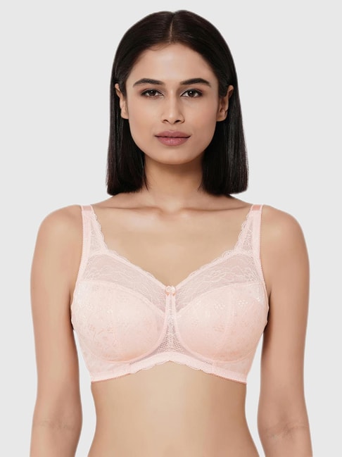 Wacoal Classic Non-Padded Non-Wired Full Coverage Full Coverage Everyday Comfort  Bra - Peach Price in India