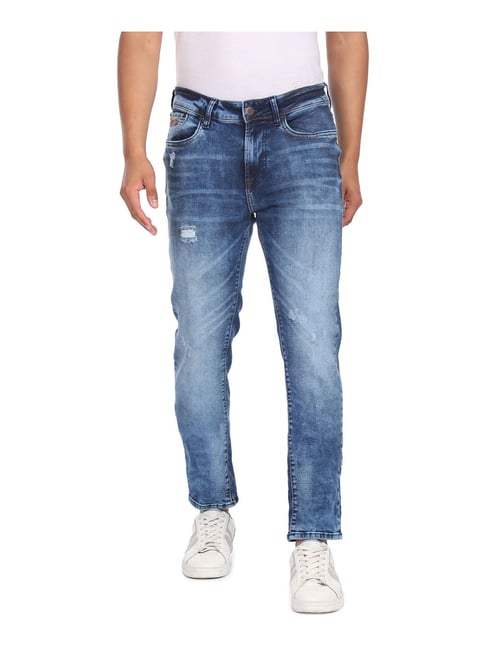 Aeropostale Men Blue Mid Rise Super Skinny Fit Jeans