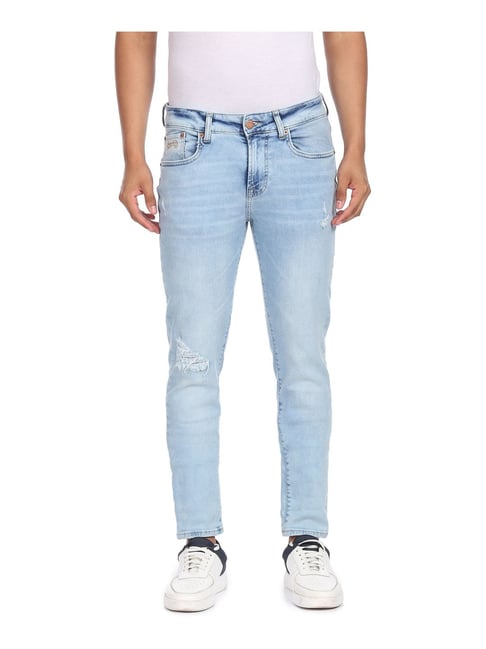 Aeropostale Men Blue Mid Rise Super Skinny Fit Jeans