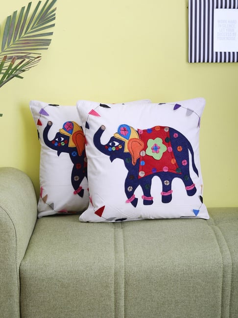 VarEesha Multicolor Cotton Cushion Cover - Set of 2