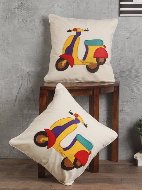 VarEesha Multicolor Cotton Cushion Cover - Set of 2