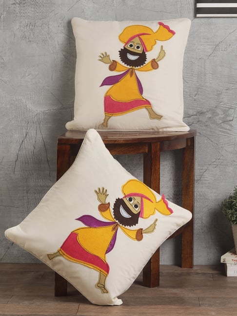 VarEesha Multicolor Cotton Cushion Cover - Set of 2