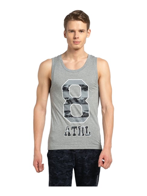 Van Heusen Grey Cotton Regular Fit Printed Vest-picture-34