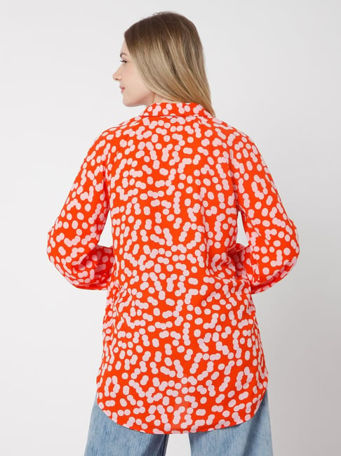 Orange polka cheap dot shirt