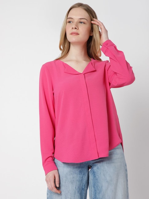 Vero Moda Pink Regular Fit Shirt Price in India