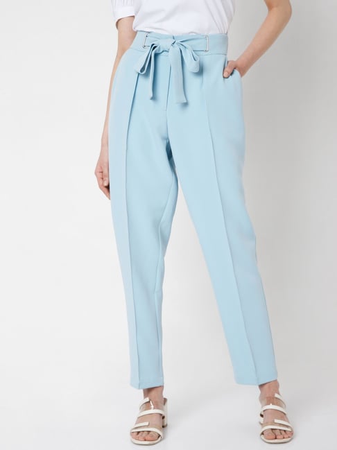 Vero Moda Blue Regular Fit Pants