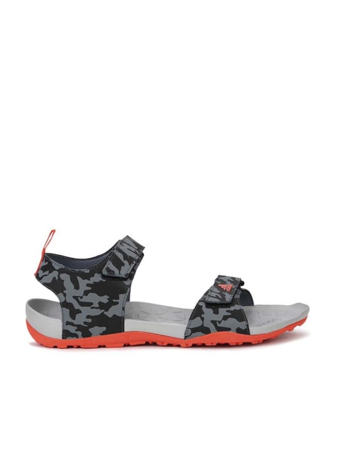 Adidas Men's Nessar Adi Grey & Black Floater Sandals