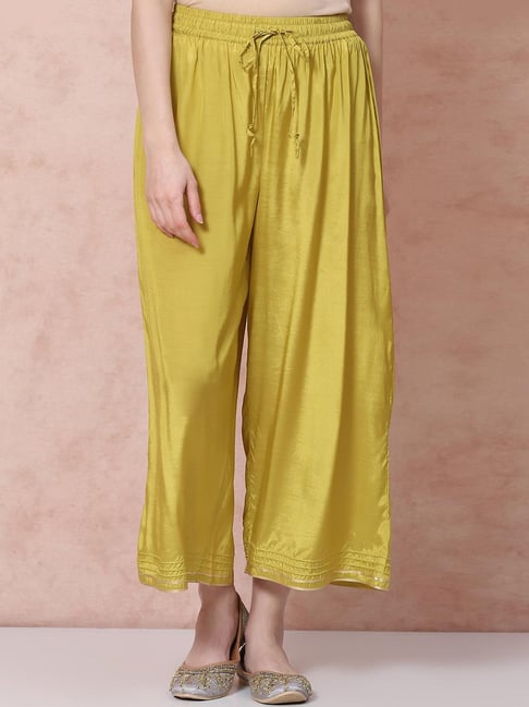Buy Yellow Palazzo Pants Women White High Waisted Palazzo Pant Online in  India  Etsy