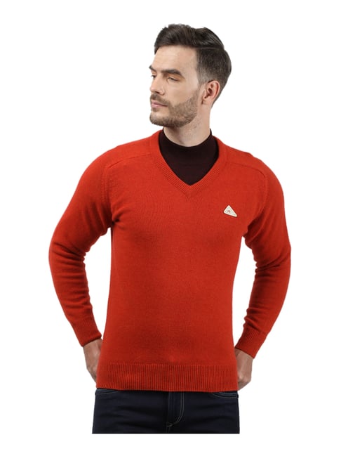 Buy Monte Carlo Red Regular Fit Sweater for Mens Online Tata CLiQ - Main Image