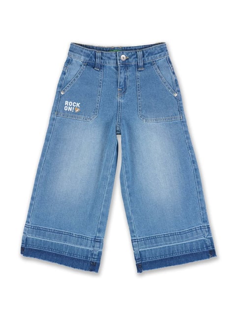 United Colors of Benetton Kids Blue Washed Jeans