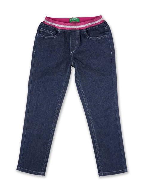 United Colors of Benetton Kids Navy Mid Rise Jeans