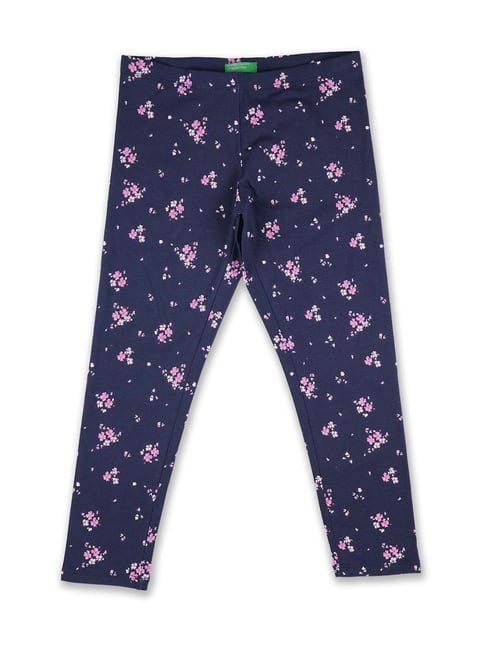 United Colors of Benetton Kids Navy Printed Leggings