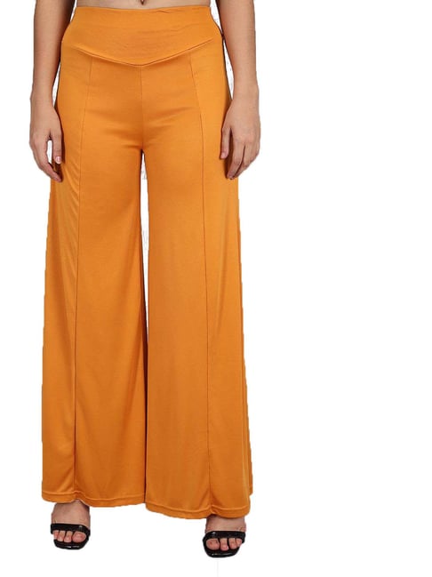 Kotty Yellow Flared Fit Palazzos-picture-17