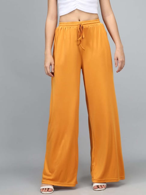 Kotty Yellow Flared Fit Palazzos-picture-18