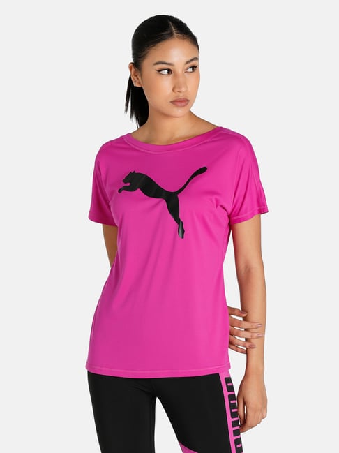 Buy Puma Pink Printed T-Shirt for Women 