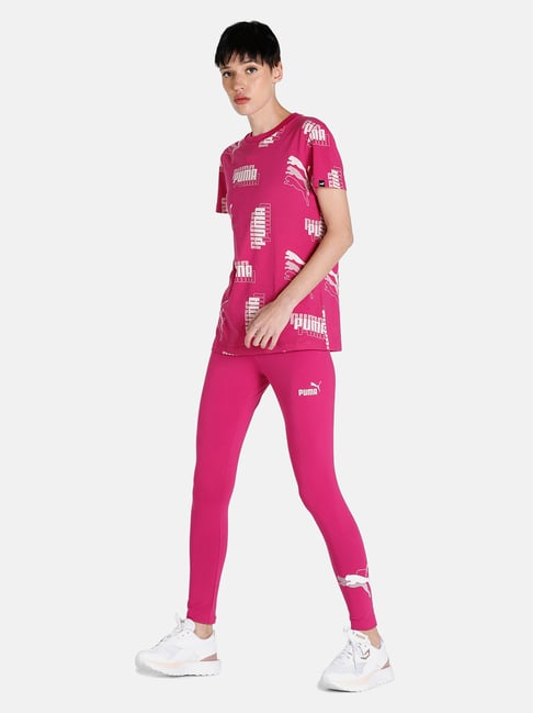 Buy Puma Pink Regular Fit Tights for Women Online @ Tata CLiQ