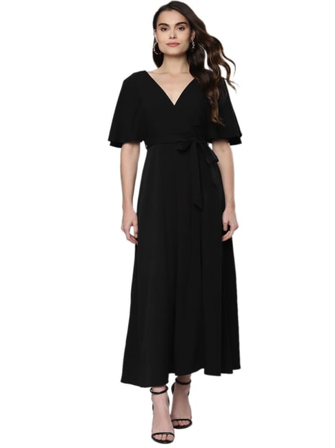 Femella Black Regular Fit Dress Price in India