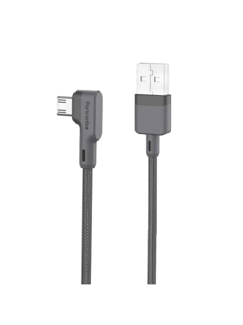 Portronics 1.2 M Micro USB Cable (Grey)