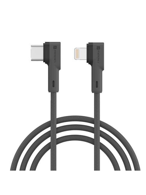 Portronics Type-C to 8 Pin USB PD Cable (Grey)