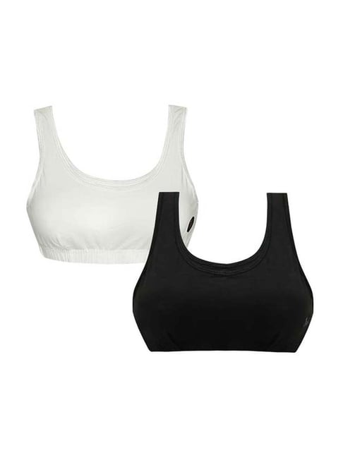 Tiny Bugs Kids Multicolor Cotton Sports Bras - Pack of 2