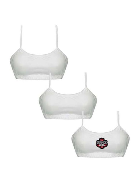 Buy Tiny Bugs Kids White Printed Sports Bras - Pack of 3 for Girls Clothing  Online @ Tata CLiQ