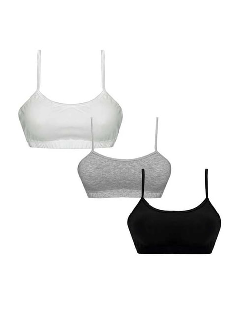 Buy Tiny Bugs Kids Multicolor Cotton Sports Bras - Pack of 3 for Girls  Clothing Online @ Tata CLiQ