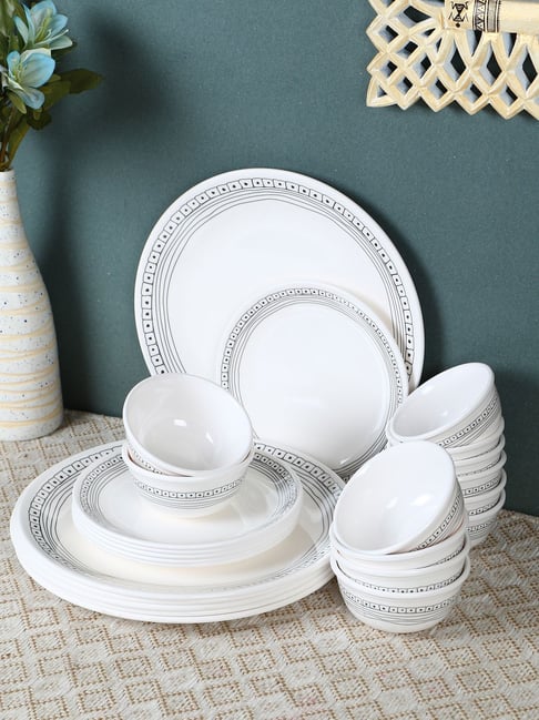 Buy Servewell White Melamine Dinner Set - 24 Pieces at Best Price ...