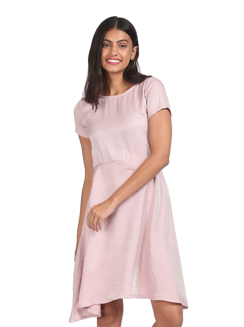Sugr Pink Regular fit Dress Price in India