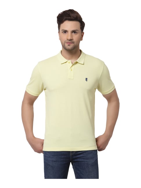 Red Tape Yellow Cotton Regular Fit Polo T-Shirt