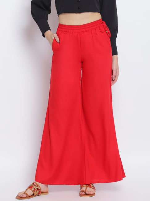 Buy Lakshita Red Plain Sharara for 
