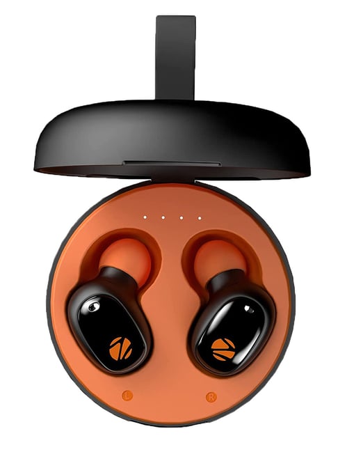 Zebronics Zeb-Sound Bomb 1 True Wireless Earbuds with Mic (Orange/Black)