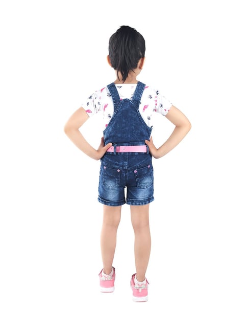 fcity.in - Hello Kitty Printed Denim Dungaree And Pure Cotton Top / Agile