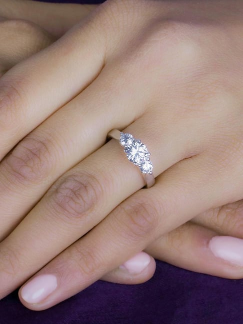 PRIVIU Studio American Diamond Adjustable Finger Ring for Women and Girls |  Priviu