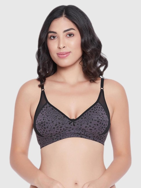 Clovia Grey Animal Print Non Padded Bra Price in India, Full Specifications  & Offers 