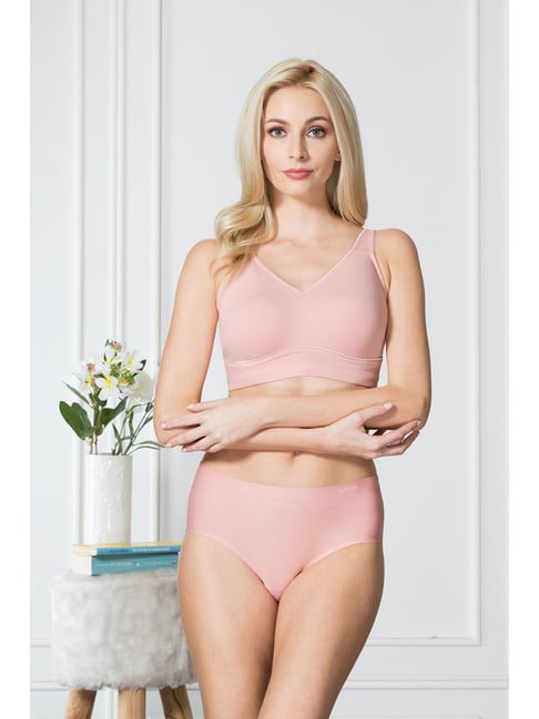 Van Heusen Pink Non Wired Non Padded Minimizer Bra Price in India