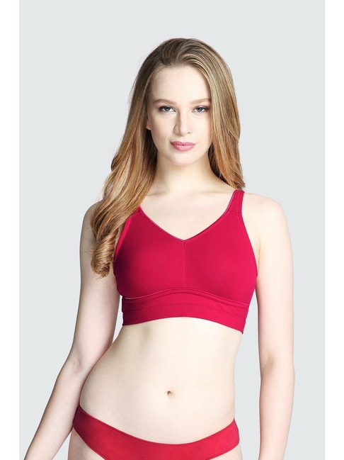 Van Heusen Red Non Wired Non Padded Minimizer Bra Price in India