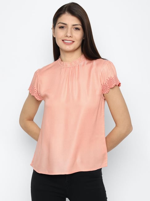 Solly by Allen Solly Peach Regular Fit Top Price in India