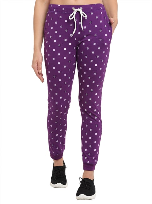 Vimal Jonney Purple Printed Trackpants