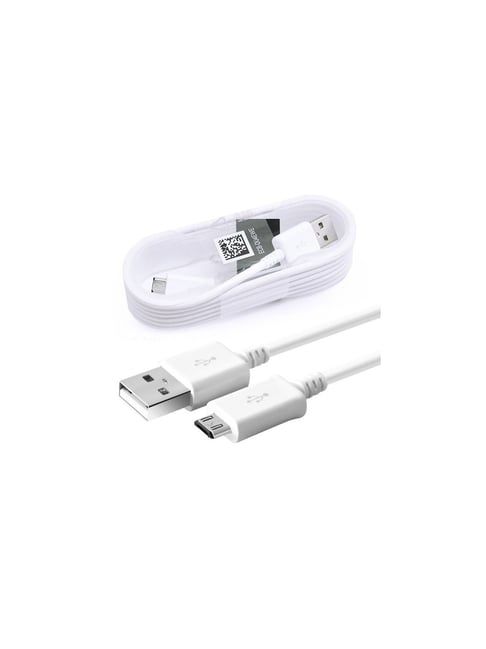 ClickCase Fast Charging Cable  2.4 Amp for Micromax A36 Bolt (White, 1 Meter Micro USB)