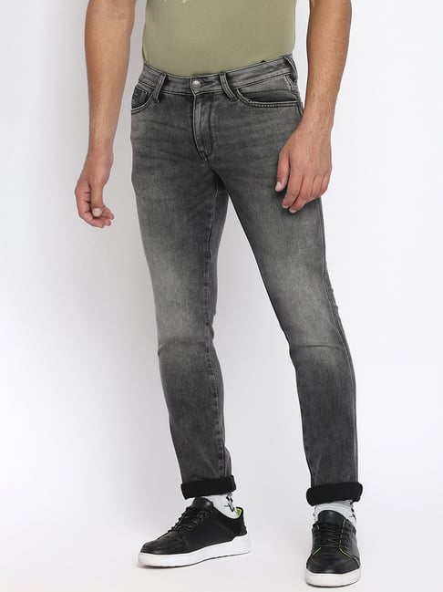 Wrangler Grey Slim Fit Low Rise Jeans