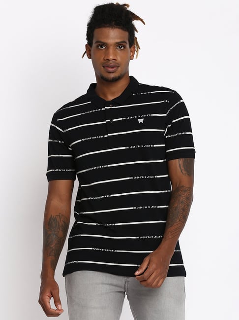 Wrangler Black Polo T-Shirt