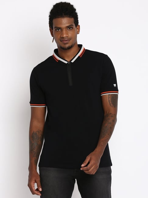 Wrangler Black Polo T-Shirt