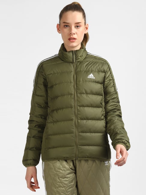 Olive green adidas store jacket womens