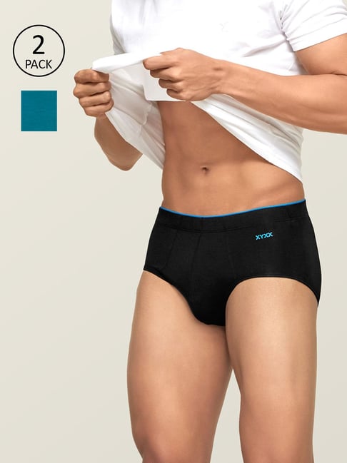 Buy Black & Teal Briefs for Men by XYXX Online