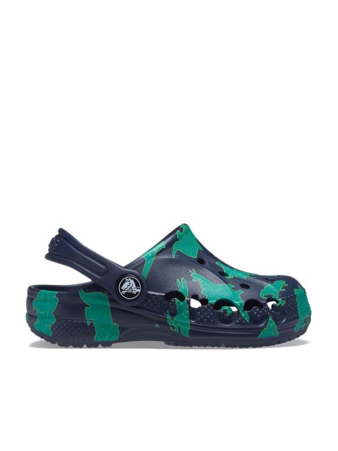 Crocs Kid's Baya Navy Back Strap Clogs