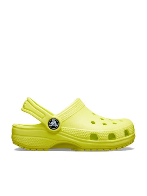 Crocs Kid's Classic Citrus Green Back Strap Clogs