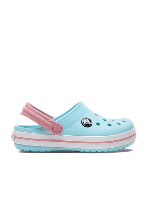 Crocs Kid's Crocband Ice Blue Back Strap Clogs