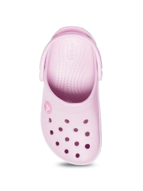 Crocs Kid's Crocband Pink Back Strap Clogs