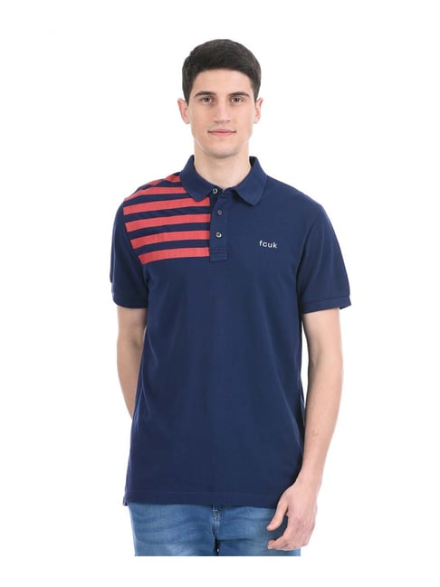 French Connection Navy Regular Fit Polo T-Shirt