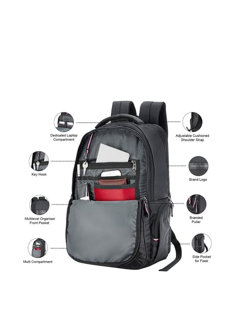 official456 Buy Tommy Hilfiger Joshua 20.61 Ltrs Black Medium Laptop Backpack